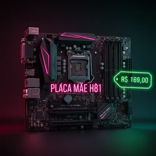 Placa Mae H81 de quarta geração Intel