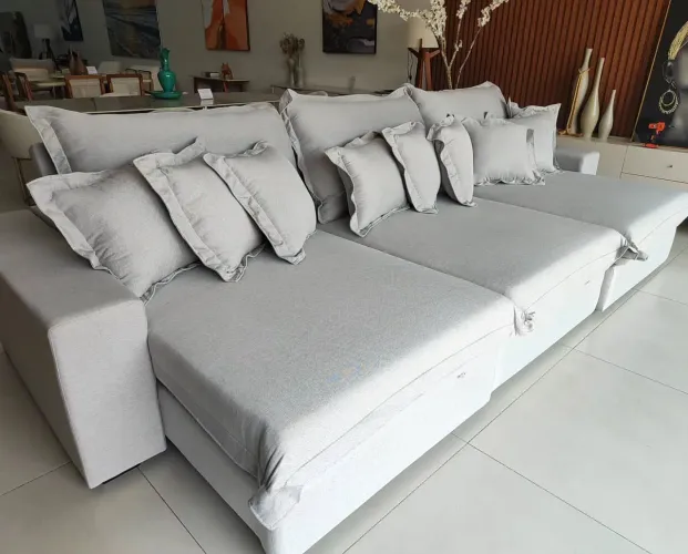 Sofá Retrátil de 3 Lugares - Novo!