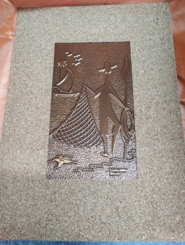 Quadros Decorativos em Relevo - Pesca