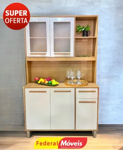 Armário de Cozinha Compacto OFF WHITE SUPER OFERTA 