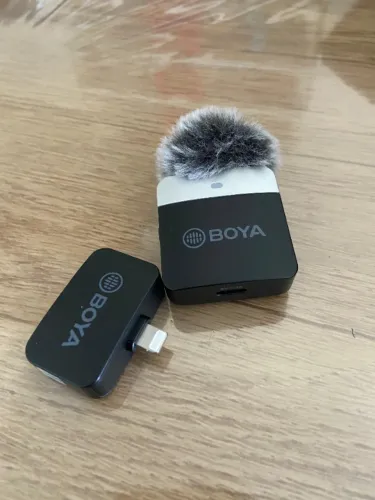 Microfone Boya para iPhone e iPad