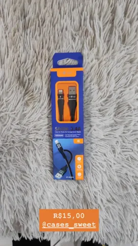 Cabo de Dados Carregamento Rápido 3.4A USB para Lightning Inova KV-6123