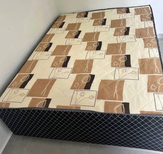 Cama Box Casal com Desenho Floral