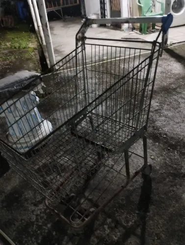 Carrinho de compras galvanizado