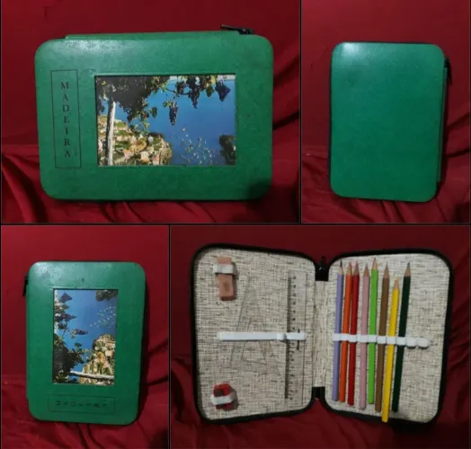 Vintage Estojo importado com zíper "Ilha da Madeira" (EUROPA PORTUGAL) <br>