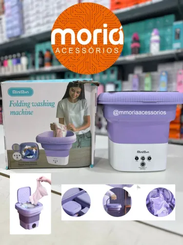Mini Máquina de Lavar Portátil Dobrável - Nova
