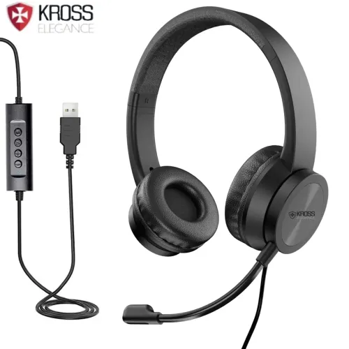 Headset USB para Call Center, Microfone com Cancelamento de Ruídos - Kross 