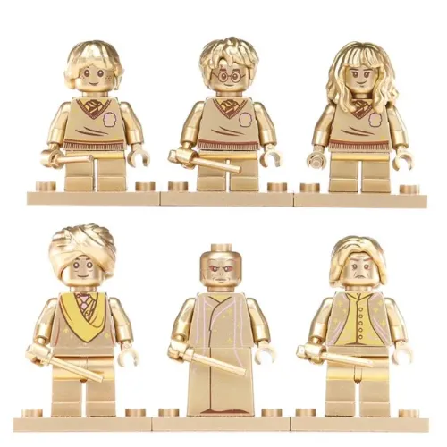 Harry Potter golden Comemoração de 20 anos Minifigure de blocos de montar Bonecos dourados