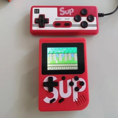 Mini Videogame 400 Jogos Vermelho Com Controle