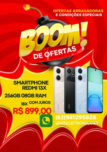 Xiaomi Redmi 13X 256GB 8GB Preto Azul Dourado Entregamos Gratis Garantia