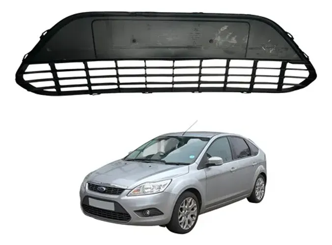 Grade Central Inferior Para Choque Ford Focus 2.0 2009 2013 Preto Fosco