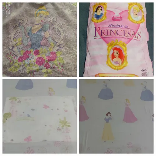 Jogo de Cama Infantil Princesas Disney 