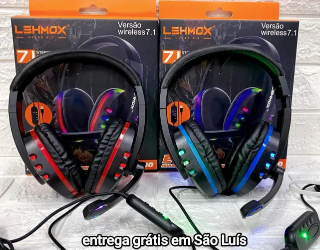 Headset Gamer Lehmox com Led RGB- ENTREGA GRÁTIS NTREGA 