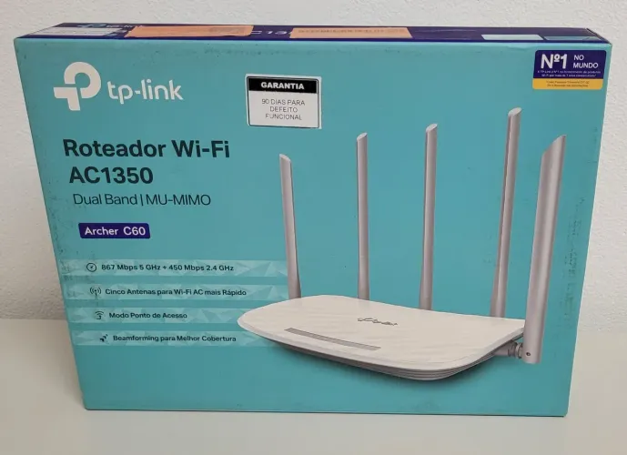 Roteador Wi-Fi Tp-Link AC1350 Archer C60 Dual Band MU-MIMO