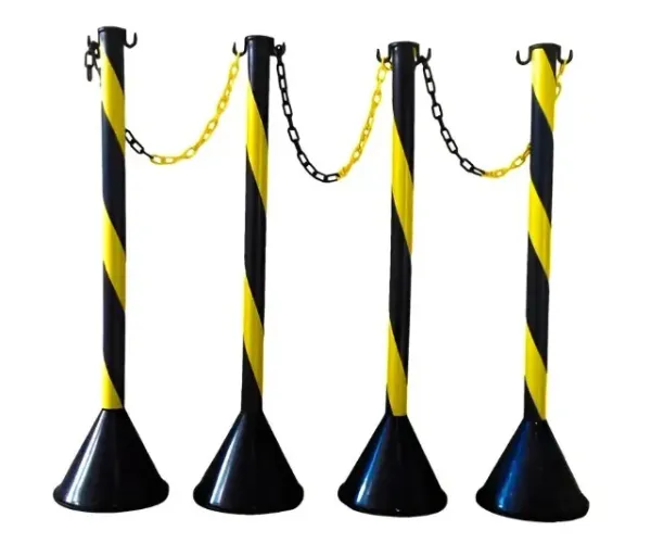 4 Pedestal Zebrado Organizador Fila com corrente 