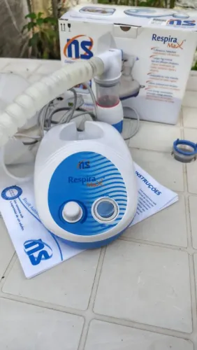 Inalador E Nebulizador Ultrassônico NS RespiraMax - Completo E Na Caixa