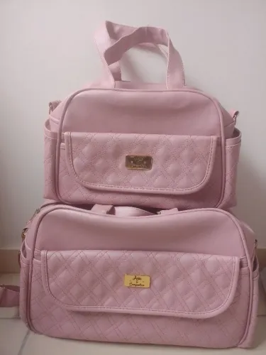 Kit Bolsas Maternidade Arte e Companhia Rosa - 2 Peças