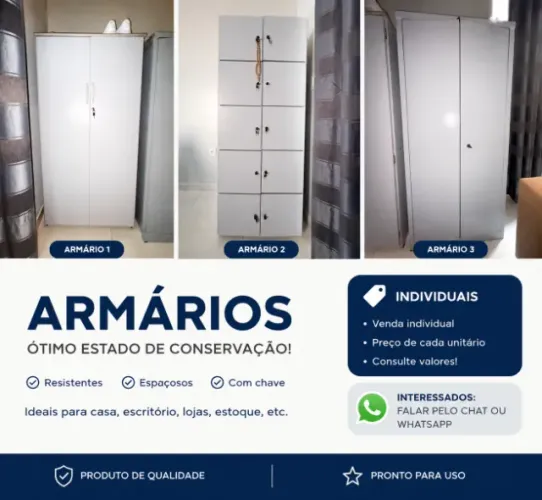 ARMÁRIOS EM ÓTIMO ESTADO DE CONSERVAÇÃO - COM CHAVE