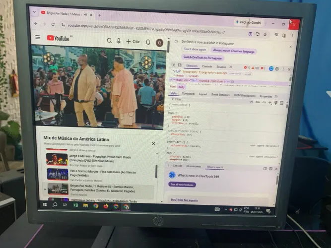 Monitor hp 17 polegadas