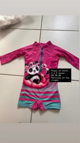 Roupa de banho menina 3 a 6 meses