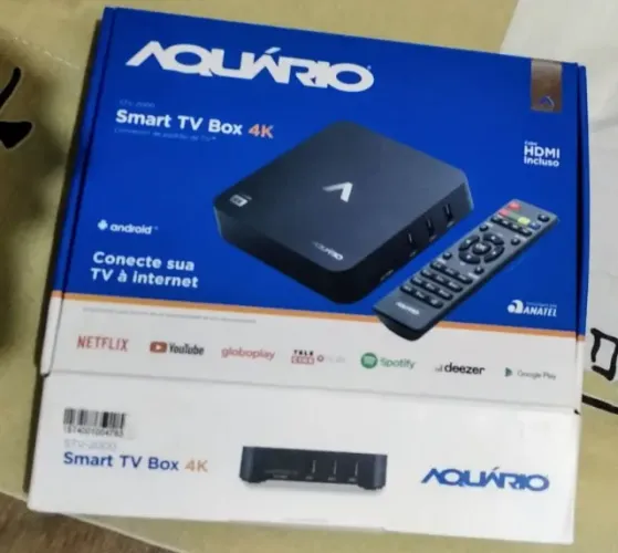 Vendo Smart TV Box 4k marca Aquarius - semi-nova