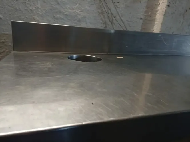 Bancada em Inox com Prateleira 