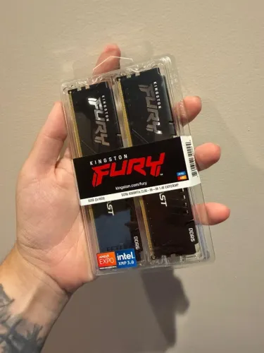 Memória Kingston Fury ddr5 32gb (2x16gb) 6000mhz cl30 Garantia de 10 anos, nova lacrada