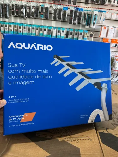 Antena Externa Digital 7 DBI com Cabo de 10 Metros