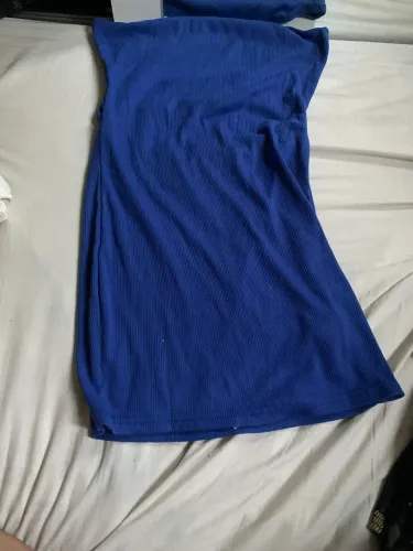 vestido tubo azul