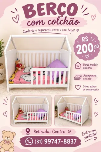 Berço com colchão