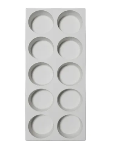 Forma Molde De Silicone P/ Sabonetes C/ 10 Cavidades Circular