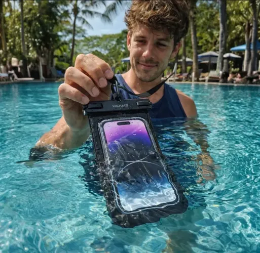 Capa bolsa celular impermeável aprova d?água chuva 