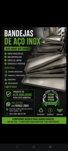 Bandejas de inox variadas