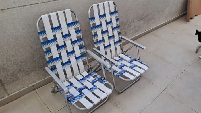 2 cadeiras de praia inclináveis