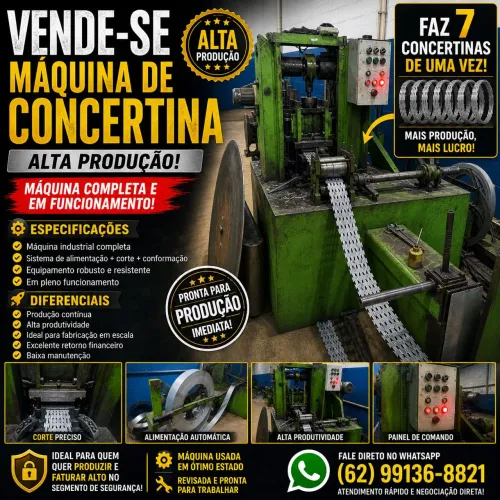 Máquina de fabricação de concertina 7 por vez 
