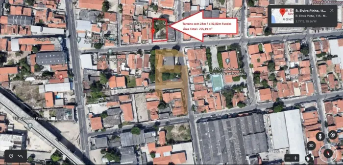 Terreno / Lote à venda no Montese, 23,27m X 32,44m = 755 m²