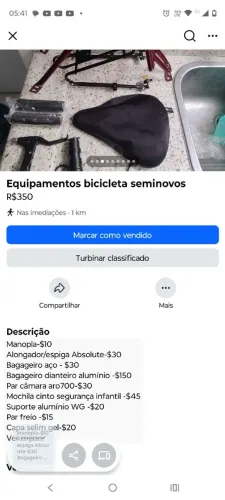 Peças de bicicleta.