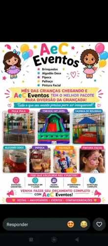 Brinquedos e buffet infantil