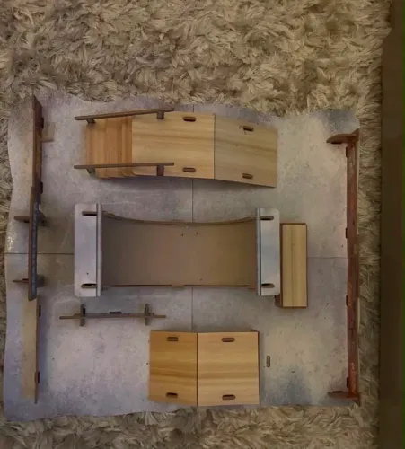 Pista de skate de dedo de papelão usada 1 vez apenas