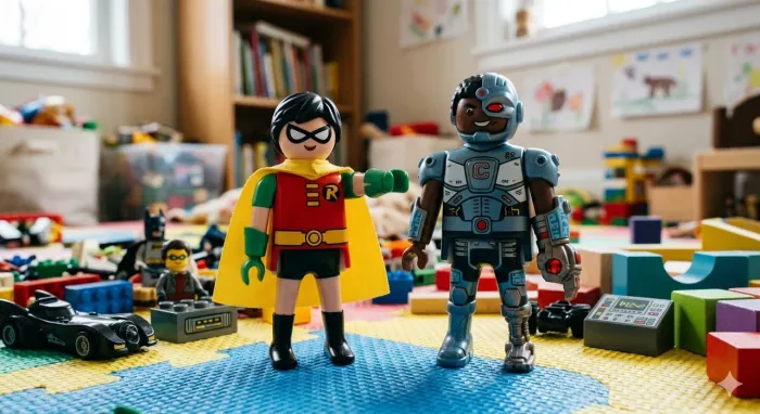 Playmobil DC - ciborgue e Robin