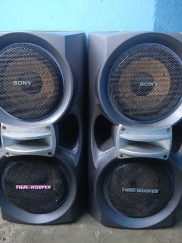 Par de Caixas Sony Twin Woofer Original - Som Potente!