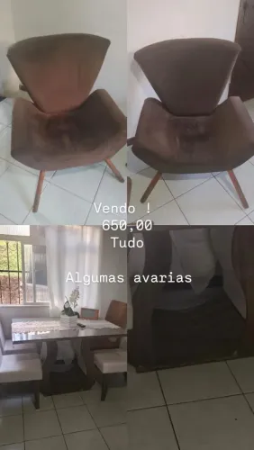 Mesa mais duas poltronas