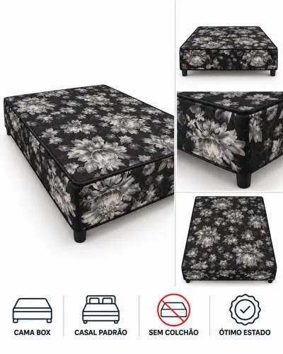 ? Cama box casal padrão ? somente a base!