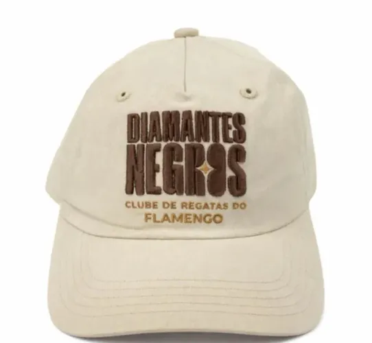 BONE FLAMENGO CONSCIÊNCIA NEGRA BORDADO KAKI CLARO SUPERCAP - Bege