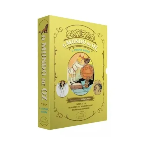 Box 3 Livros - Ozma de OZ + Dorothy e o Mágico em Oz + Livro Para Colorir + Pôster