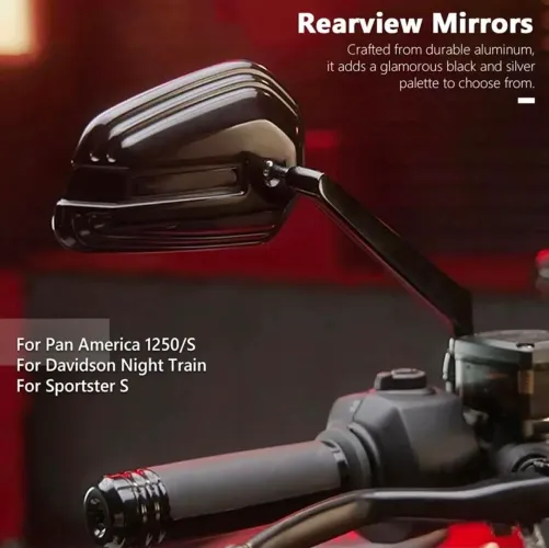 Kit De Espelhos Laterais Espelho Retrovisor Guidão Sportster S Para Davidson Night Train