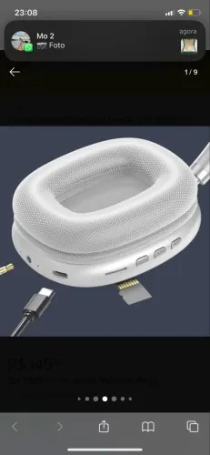 Fone de ouvido Bluetooth