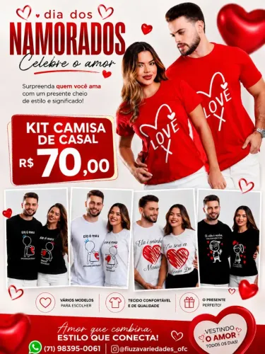 Camisa dia dos namorados