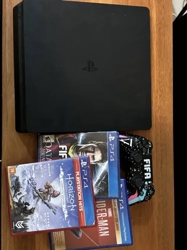 PlayStation 4 PS4 com Controle Original + 3 Jogos + Cabos ? Palhoça