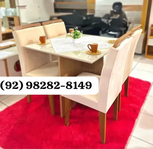 mesa de jantar de 4 lugares com entrega gratis